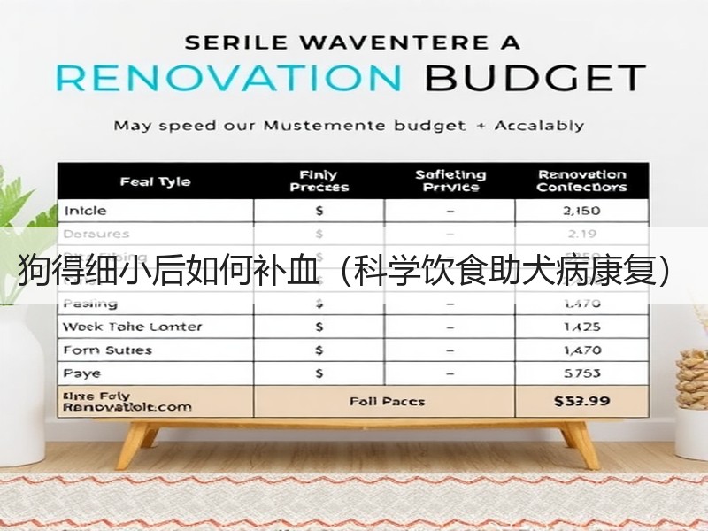 狗得细小后如何补血（科学饮食助犬病康复）