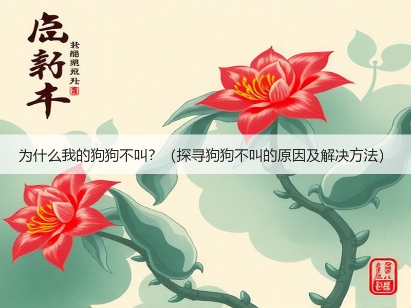 为什么我的狗狗不叫？（探寻狗狗不叫的原因及解决方法）